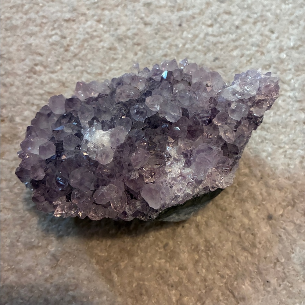 3.5 inch wide Amethyst Crystal Cluster Home Accent - Purple